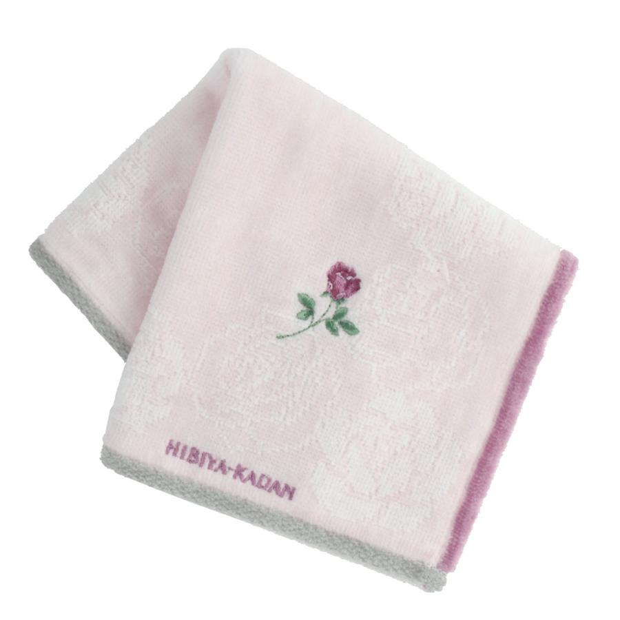 ヒビヤカダン タオルハンカチ バラ ピンク 【日比谷花壇 HIBIYA-KADAN