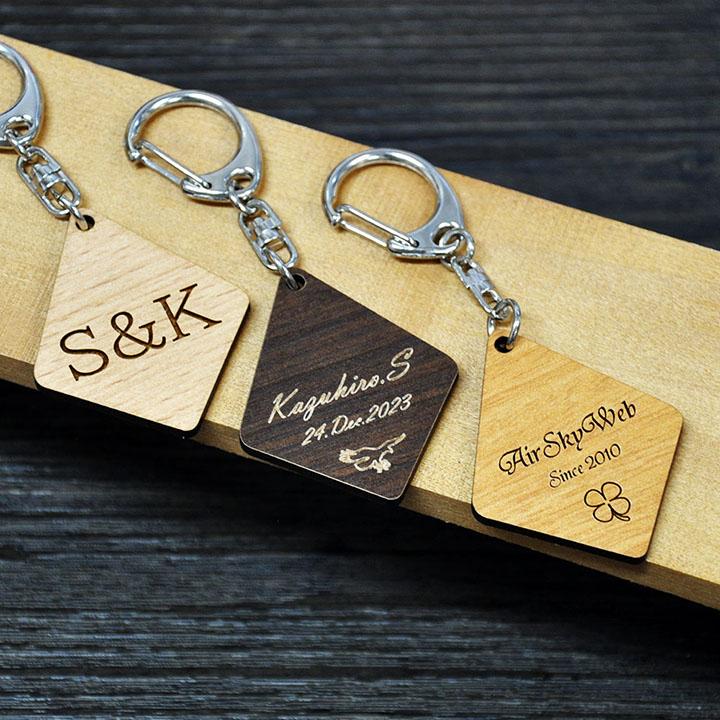 【▷▷のん様ご確認用】☆名入れキーホルダー☆ 名入れ 刻印 オリジナル キーホルダー ダイヤ キーリング ギフト