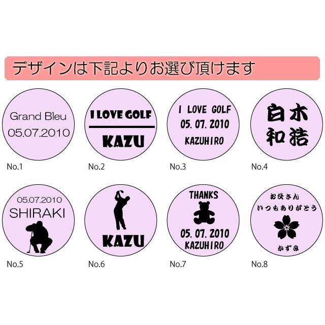 ゴルフマーカー 27mm ミディアム お洒落なレクタングルクリップ付 オリジナル 名入れ 刻印 |  | 03