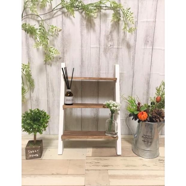 はしごシェルフ ラダーラック 白 飾り棚 おしゃれ 木製 Ksk002 木の下工房 通販 Yahoo ショッピング