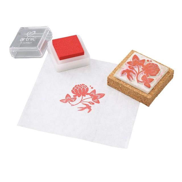 たのつく 消しゴムはんこセット スリムスタンプ（コルク）4cm角 : たの