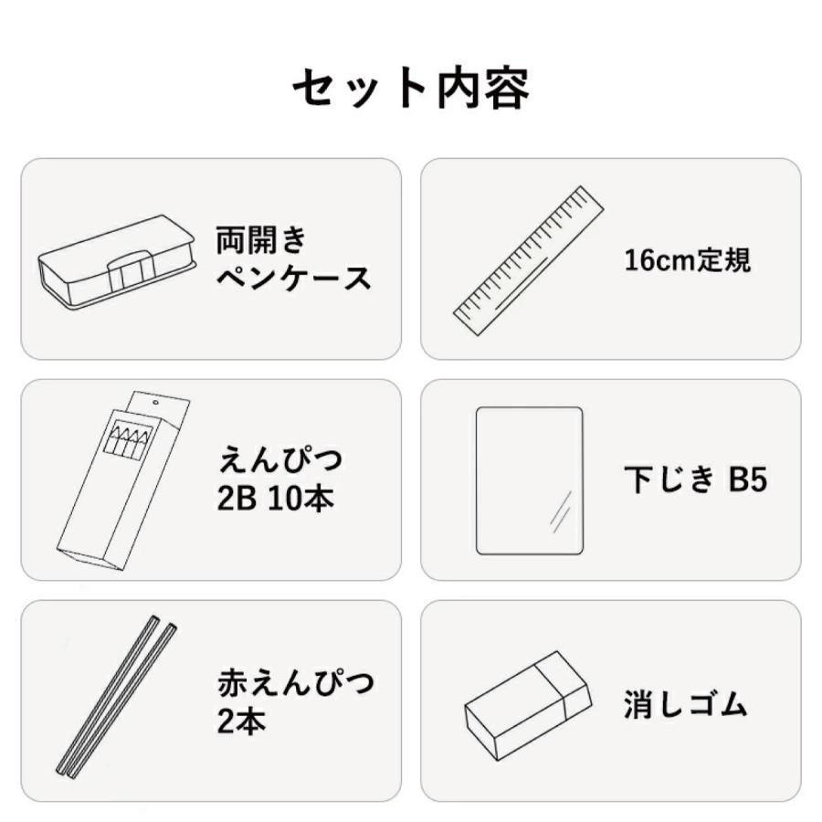 文具セット 入学準備 文房具 ゆめいろグラデーション ミント 6点セット