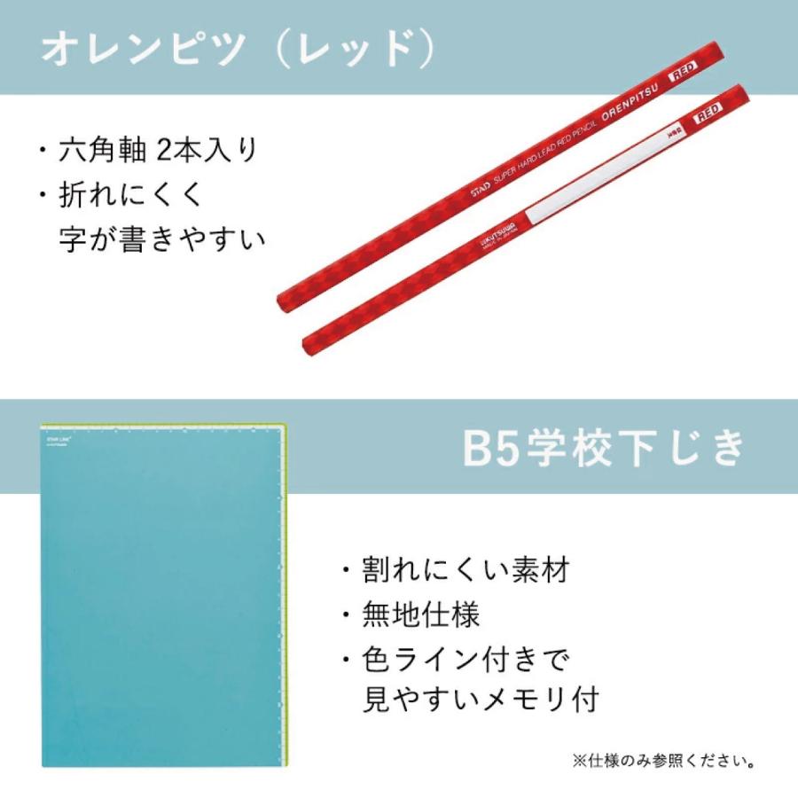 文具セット 入学準備 文房具 ゆめいろグラデーション ミント 6点セット