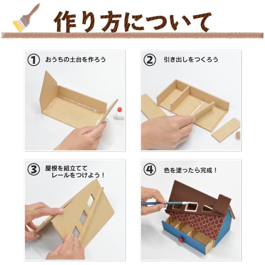 工作キット ちょっ金ハウス アクリル絵の具8色セット 筆付き おもしろ貯金箱工作 手作りのかわいい家型貯金箱 木工 手作りキット 77 1 夏休み冬休み手作り工作宅配便 通販 Yahoo ショッピング