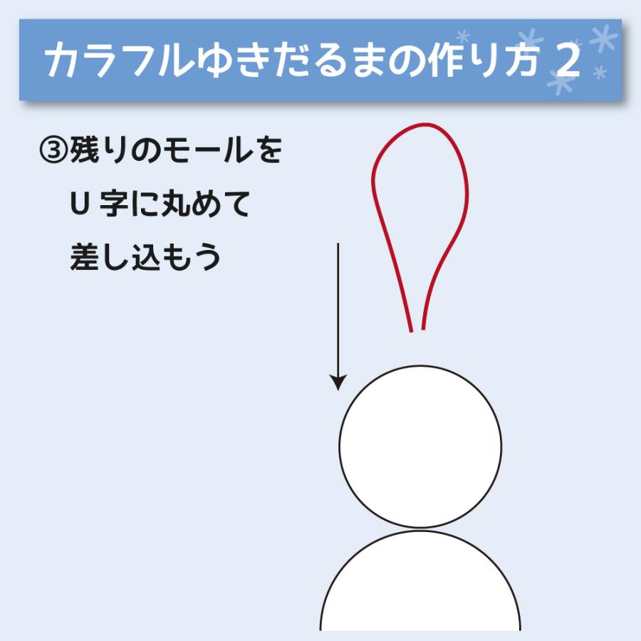 工作キット カラフルゆきだるま クリスマス 雪だるま 冬 発泡球 簡単