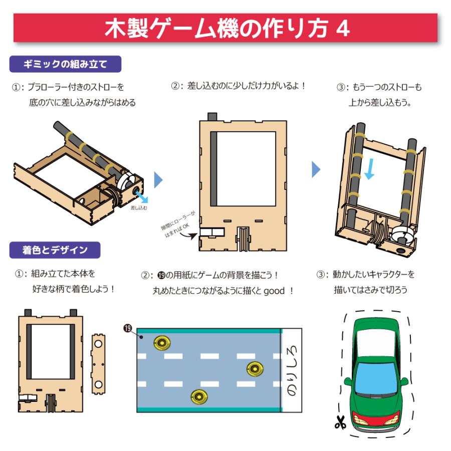 工作キット 木製ゲーム機 動く 工作 知育玩具 おもちゃ 自由研究