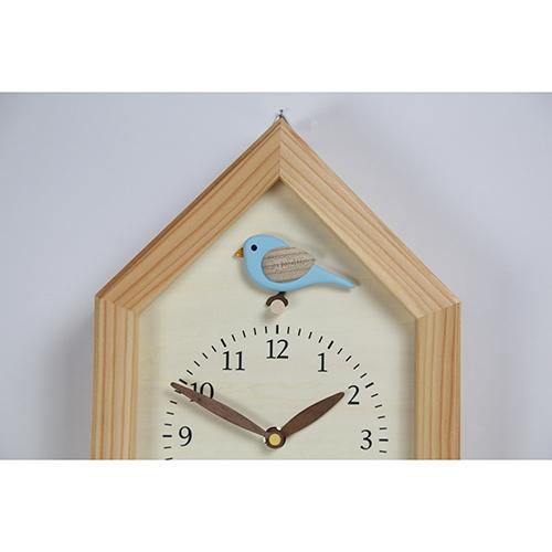 キコリの時計」【柴犬と白文鳥の時計】 柴犬と白文鳥の時計（KICORI）