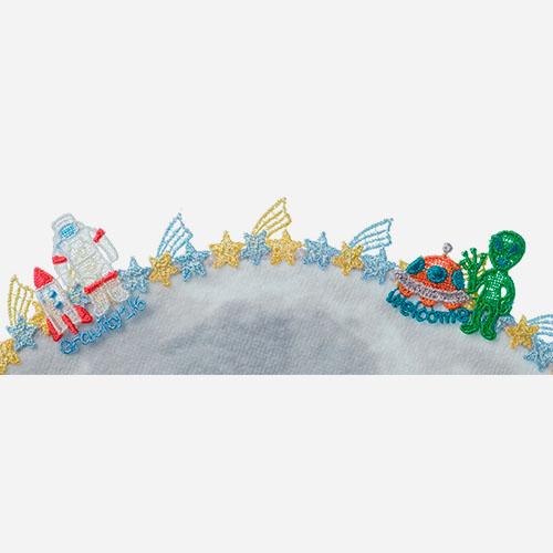 近沢レース店 シーズンタオルハンカチ 月で待ち合わせ グレー ハンズ