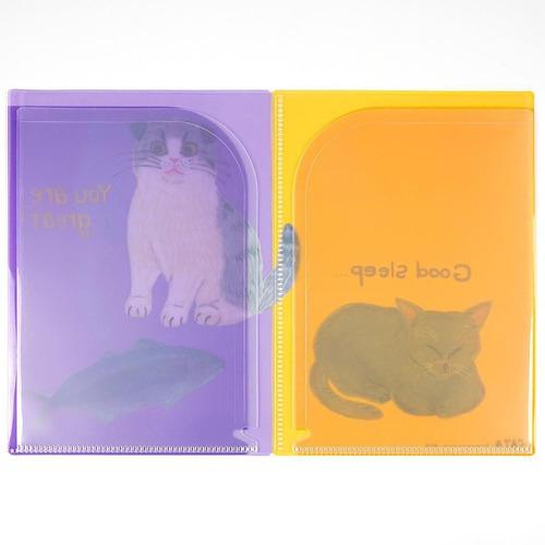 グリーティングライフ キャットアンド/そで山かほ子 6ポケットクリア