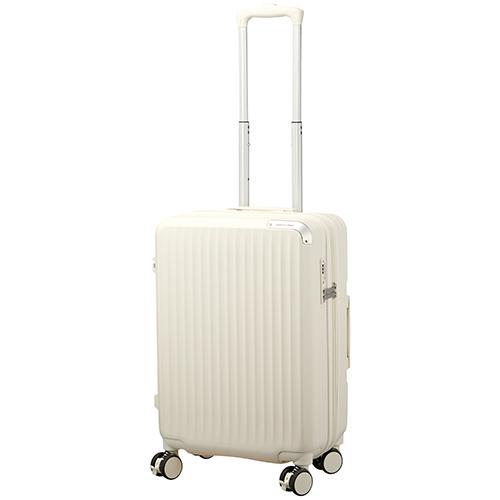 【ほぼ未使用・新品同様】スーツケース　キャリーケース　ホワイト スカイラボ（SKY LABO） 多機能キャリー スーツケース Mサイズ