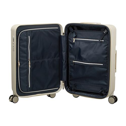 【ほぼ未使用・新品同様】スーツケース　キャリーケース　ホワイト スカイラボ（SKY LABO） 多機能キャリー スーツケース Mサイズ