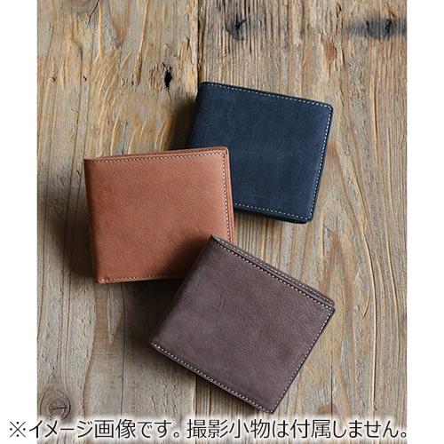 Snobbist ネイビー レザー ミニ財布 グレンフィールド Snobbist（スノビスト） 駱駝革二つ折り財布