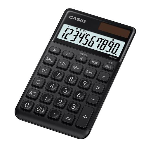 カシオ（CASIO）　スタイリッシュ電卓　NS-S10-BK-N　ブラック ハンズ |  | 01