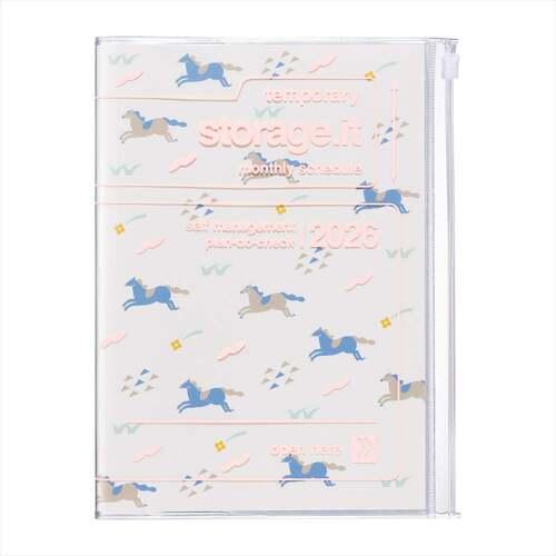 【2025年12月始まり】　マークス（MARK'S）　ストレージイット　干支　A5　マンスリーブロック　26WDR-H04-IV　アイボリー　月曜始ま | 