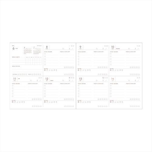 【2025年12月始まり】　マークス（MARK'S）　PU縫製ジャケットカバー　ファンログ（funlog）　スクエア148　ウィークリーブロックブロッ |  | 01