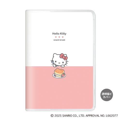 【2025年10月始まり】　カミオジャパン　サンリオキャラクターズ　B6　マンスリーブロック　3306349　snack　break/レッド　月曜始ま | 