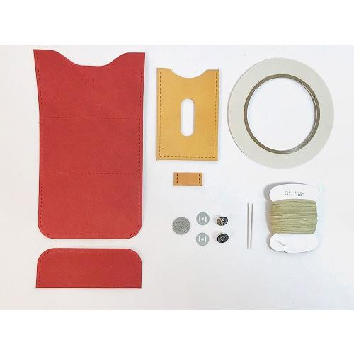 レザークラフトキット　カードホルダー　赤 ハンズ |  | 01