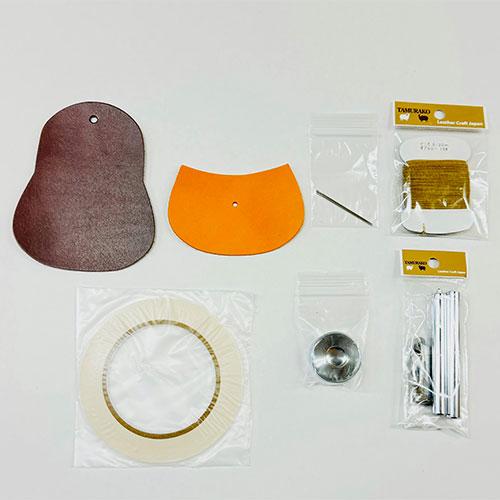 レザークラフトキット　プチコインケース　チョコ・イエロー ハンズ |  | 01