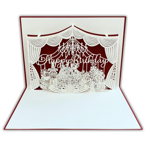 リーフワークカンパニー レーザーポップアップ バースデーカード