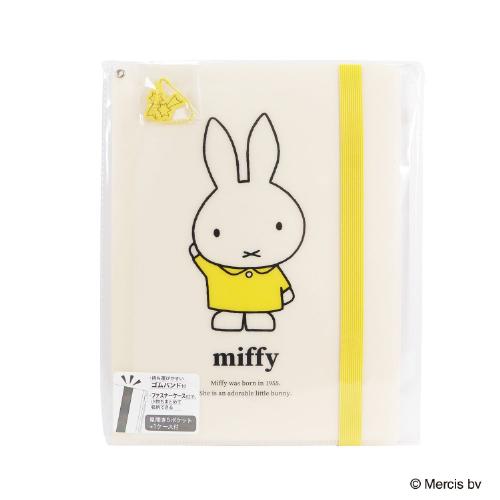 クツワ（KUTSUWA）　ミッフィー　クリアホルダー　6ポケット　バンド付　A4　MF974D　イエロー ハンズ