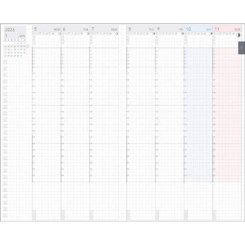 【2025年12月始まり】　コクヨ（KOKUYO）　ジブン手帳Lite　Ａ5スリム　ウィークリーバーチカル　ニ-JL1LS-26　ベージュ　月曜始まり |  | 02