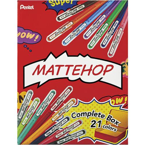 ぺんてる（Pentel）　マットホップ　コンプリート21色セット ハンズ | 