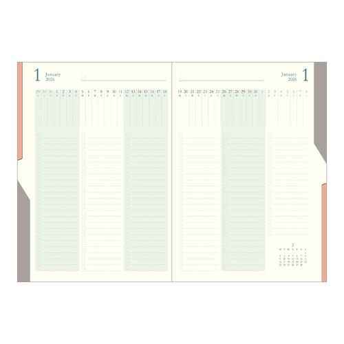 【2025年10月始まり】　ミドリ（MIDORI）　ダブルスケジュール　ToDo　B6　マンスリーブロック　22388　青　月曜始まり ハンズ |  | 04