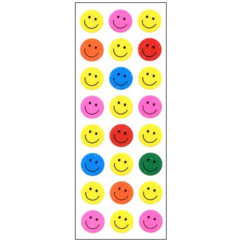 オクヤマ　ラメ入りシール　CR498　カラフルスマイル　大 ハンズ | 