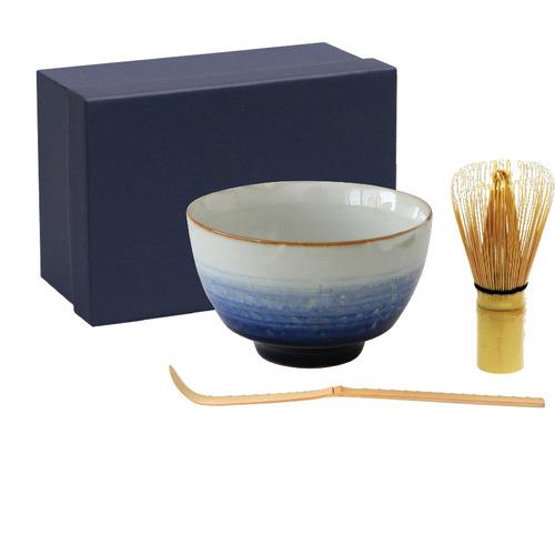お茶碗　抹 茶 盌 藍花 お抹茶3点セット 裾濃 呉須 15345 ハンズ : ハンズYahoo