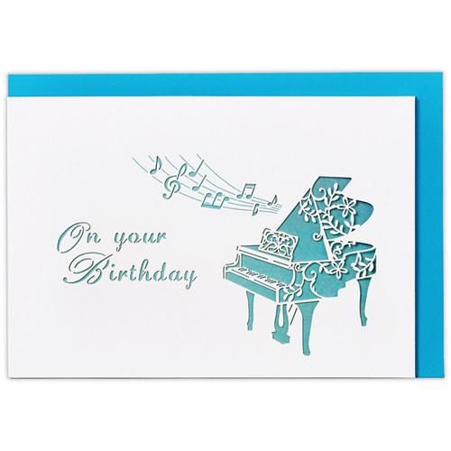 トップ ホールマーク Hallmark 立体カード 誕生お祝い レーザーピアノ カード ポストカード バースデー 誕生日カード 東急ハンズ572円 Aynaelda Com