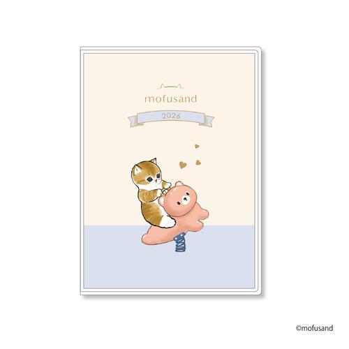 【2026年1月始まり】　アートプリントジャパン（A.P.J.）　mofusand　A6変形　マンスリーブロック　M406　遊具にゃん　月曜始まり ハ | 
