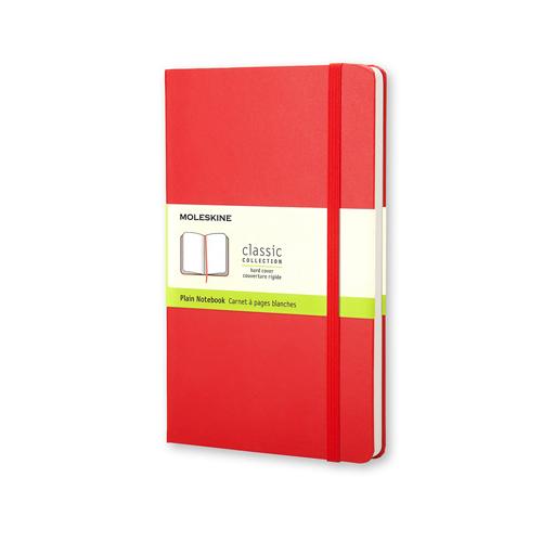 モレスキン（MOLESKINE）　クラシックノートブック　ハードカバー　無地　ポケットサイズ　404377　レッド ハンズ | 