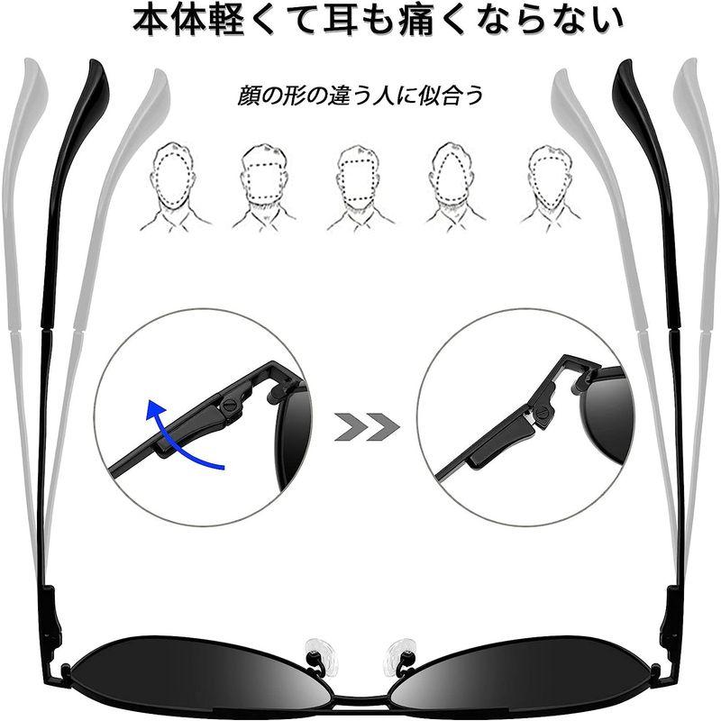 Joopin サングラスメンズ ティアドロップ 偏光サングラス 運転用 sunglasses for men スポーツ UV400 紫外線カ｜hands-new-shop｜05