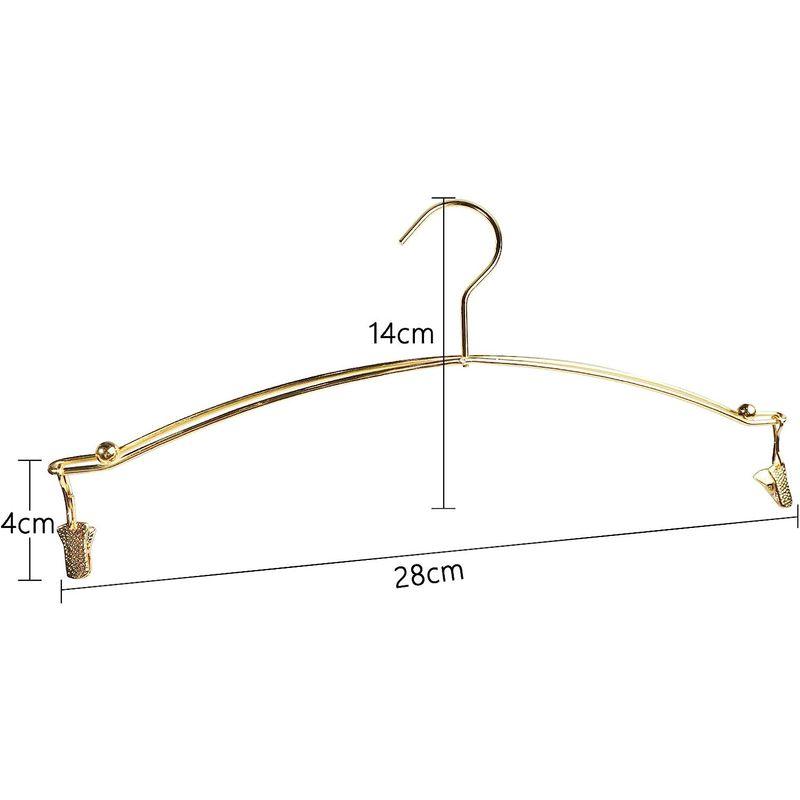 下着ハンガー 洗濯ハンガー クリップハンガー 10本組 クリップ付き 落ちない ゴールド 物干しはんがー 小物ハンガー ステンレス 金色 型｜hands-new-shop｜04
