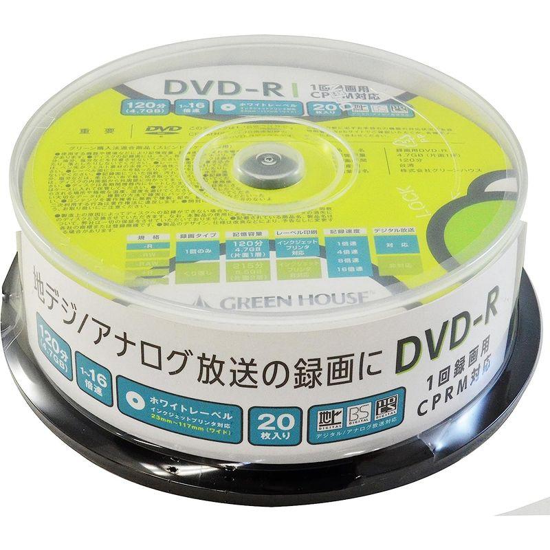 グリーンハウス DVD-R CPRM 録画用 1-16倍速 20枚スピンドル GH-DVDRCB20｜hands-new-shop｜02