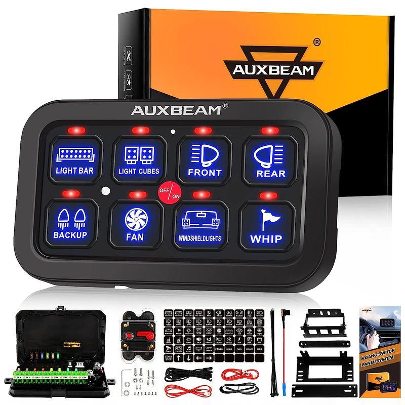 Auxbeam 8ギャングスイッチパネル BA80 自動調光機能付き LED タッチコントロールパネルボックス 電子リレーシステム カータッ
