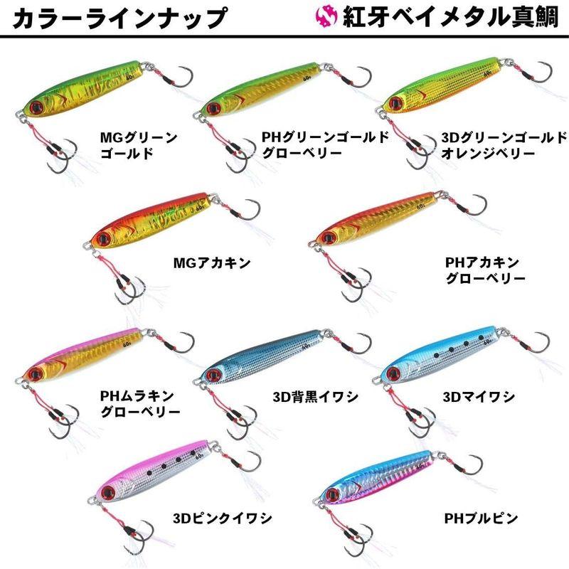 ダイワ(DAIWA) リールケース 紅牙 ベイメタル真鯛 40g MGグリーンゴールド｜hands-new-shop｜02