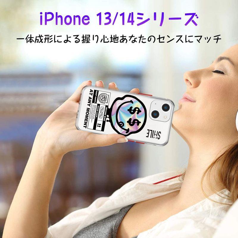 iPhone 13 用ケース 6.1インチ 韓国 可愛い 創意 ほほえんだ キャラクター tpuカバー 薄い 軽量 耐衝撃 黄変防止 指紋防｜hands-new-shop｜02