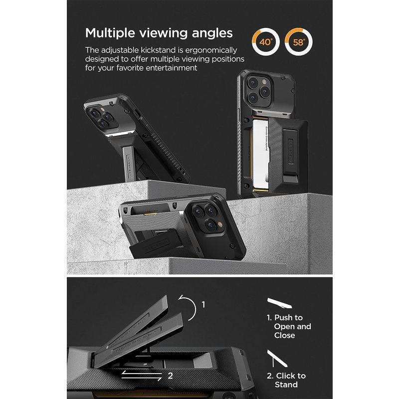 VRS iPhone 14 Pro Max 対応 ケース カバー 耐衝撃 ストラップホール/スタンド 付 スマホケース 衝撃吸収 背面 カー｜hands-new-shop｜04