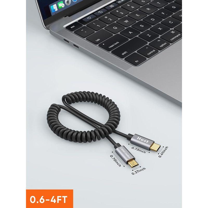 micro usb type c，CableCreation USB C to Micro USB コイルケーブル （0.17m〜1.5m）｜hands-new-shop｜02
