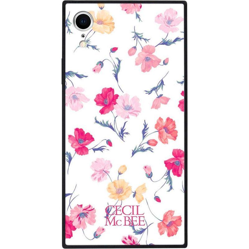 iPhoneXR専用 CECIL McBEE 「背面ガラスケース」 セシルマクビー 花柄 かわいい おしゃれ アイフォンケース iphone｜hands-new-shop｜03