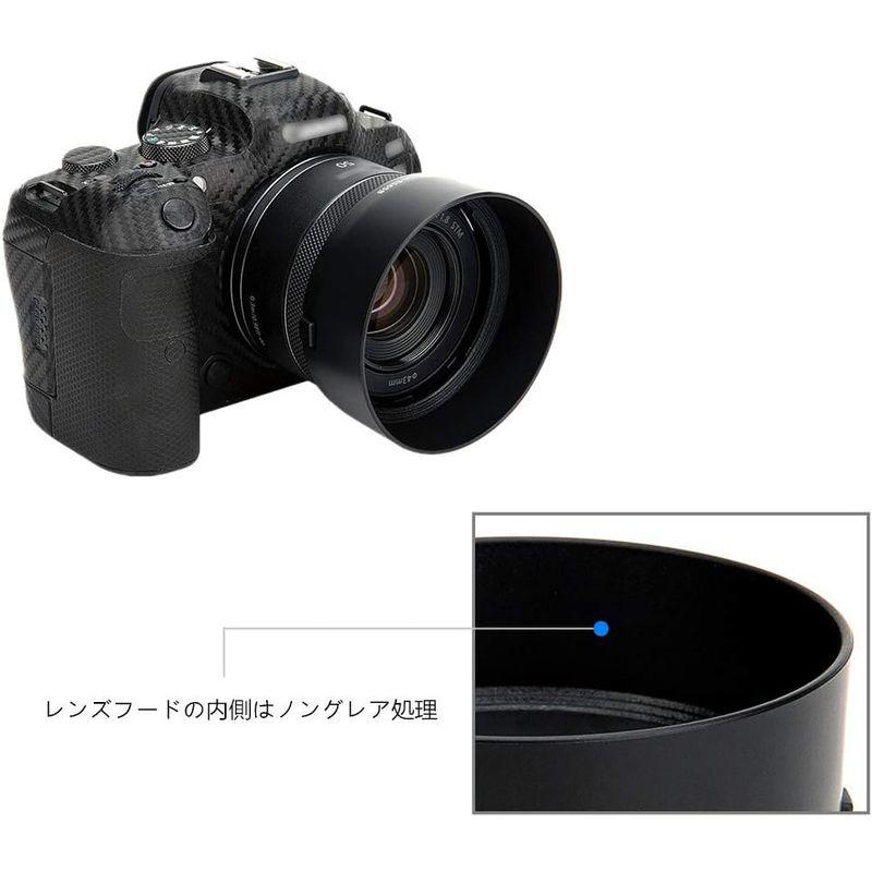 JJC ES-65B レンズフード Canon RF 50mm F1.8 STM レンズ 用 キヤノン EOS R5 R6 R RP カメラ｜hands-new-shop｜02