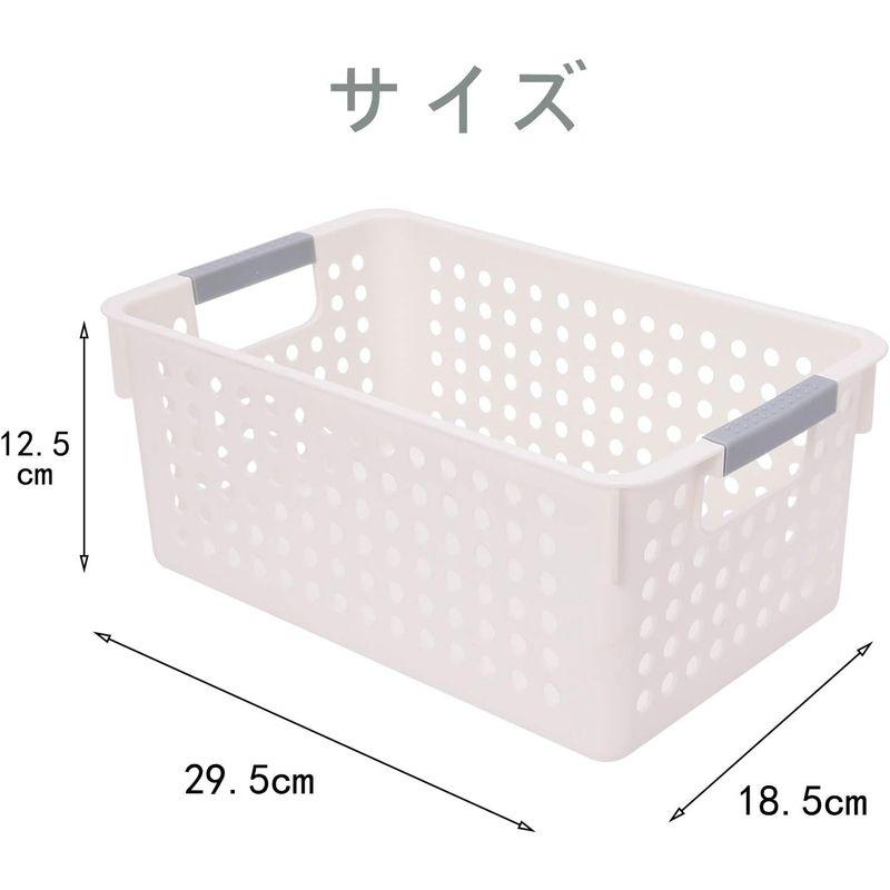 JAKAGO ３個 収納バスケット 収納ボックス プラスチック （ 収納ケース 小物収納 化粧品 キッチン 調味料 ）ホワイト｜hands-new-shop｜06
