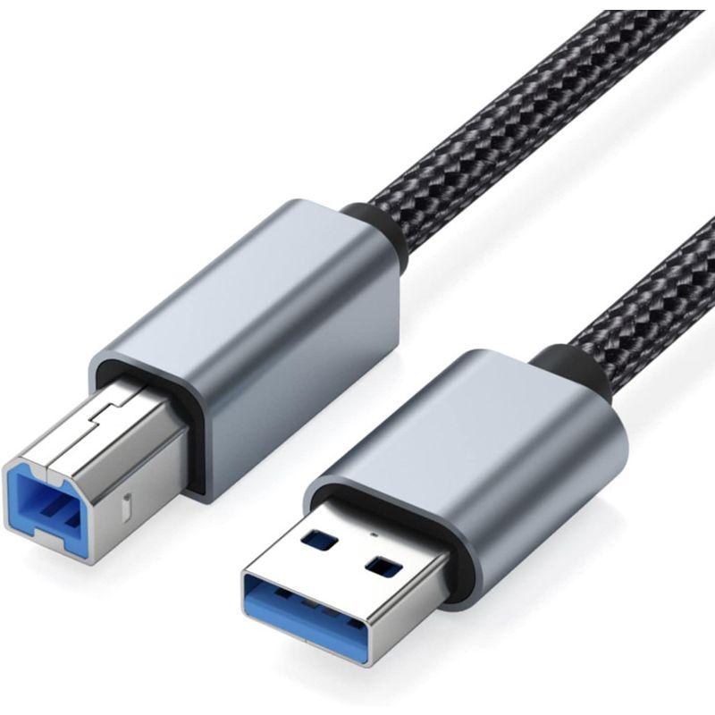 プリンターケーブル (2m, グレー) Suptopwxm USB2.0ケーブル タイプAオス - タイプBオス 高耐久ナイロン編み 480｜hands-new-shop｜07