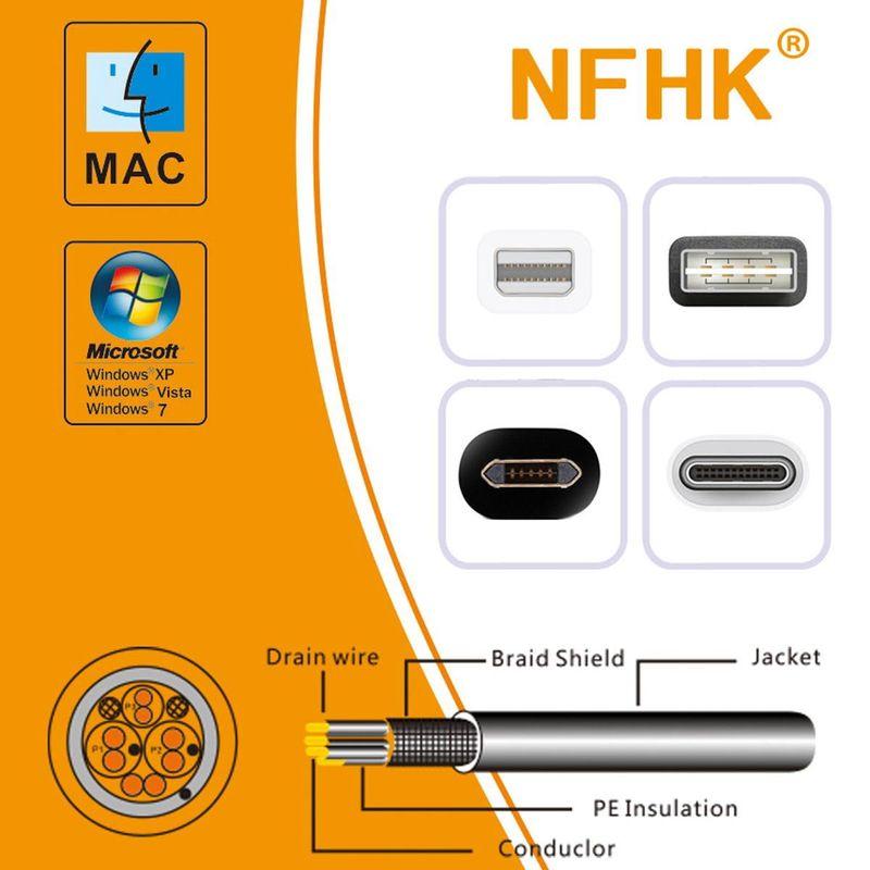 NFHK KVM USB3.0スイッチセレクターキーボードマウススキャナープリンター用の4つのデバイスを共有する4ポートPC｜hands-new-shop｜14