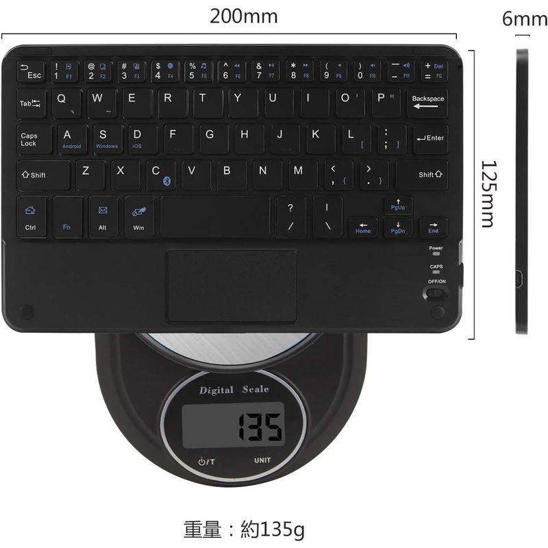 タブレット用Bluetooth ワイヤレスキーボード タッチパッド付き 8インチ ミニ 超薄型 充電式 無線 小型 スマホタブレット iPh｜hands-new-shop｜02