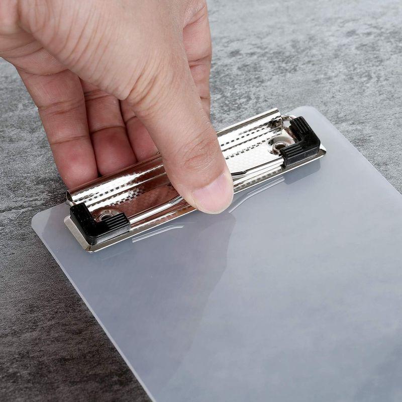 A6 ミニサイズ クリップボード Mymaznメモ帳用クリップボード ポケットサイズ 12cm x 18cm 半透明 5色 (5個セット)｜hands-new-shop｜06