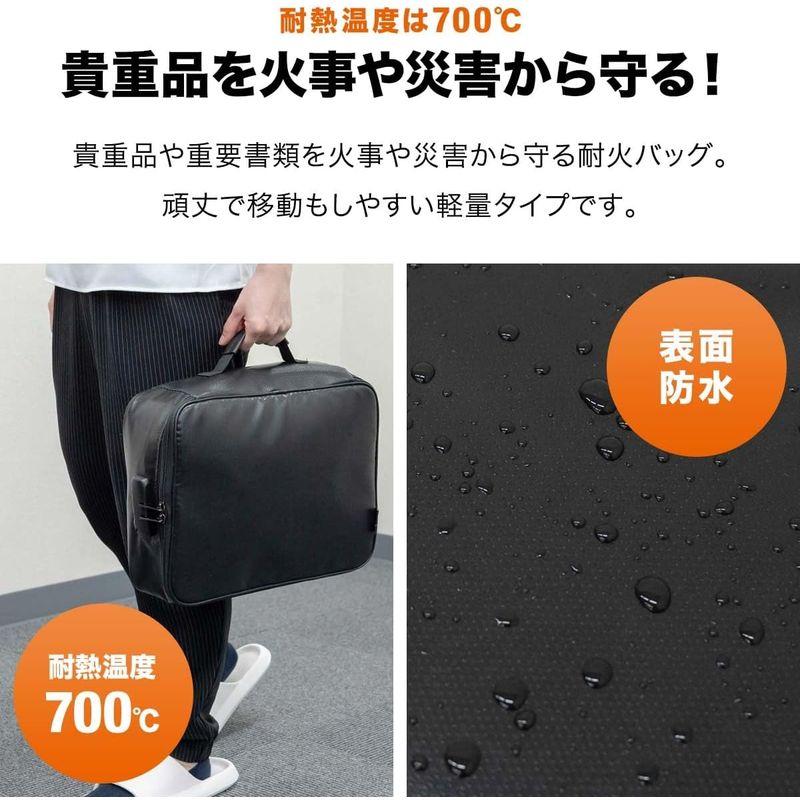 ottostyle.jp 耐火バッグ 耐火ケース 貴重品を火事や災害から守る 大容量 10L ダイヤルロック 仕分けポケット付き 防水加工｜hands-new-shop｜07