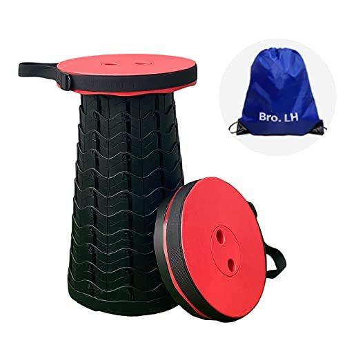 コンビニ受取対応商品 Bro Lh 折りたたみ椅子 折り畳み椅子 超軽量 伸縮式スツール 超耐荷重180kg 12段階高さ調節 6 5 45cm 1秒開閉可能 持ち運び椅子 Tdgsm Ru