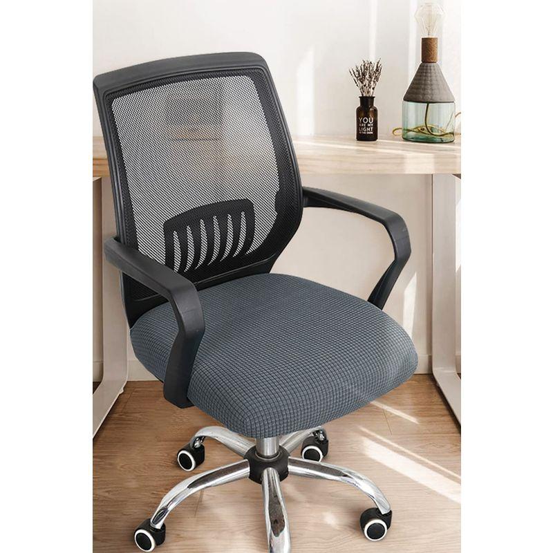 椅子カバー オフィス用 ストレッチ チェアシート 取り外し可能 洗濯可能ネイビー